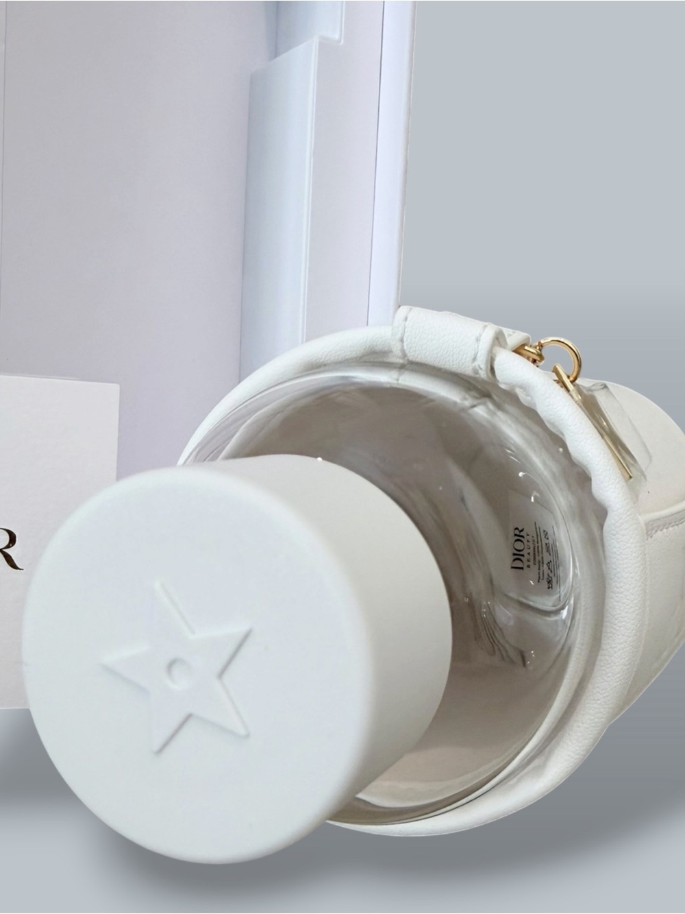 Dior Glass Bottle with protective sleeve/ holder - Picture 3 of 3